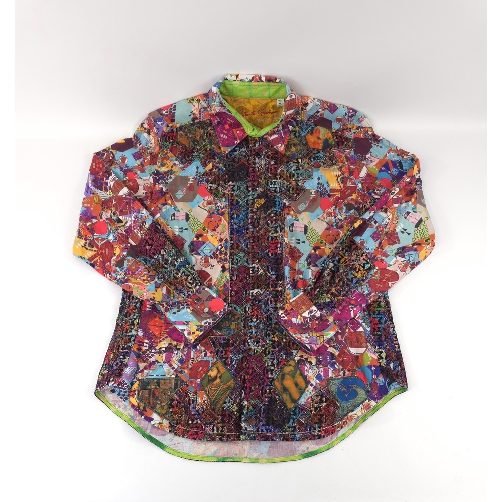Robert Graham Limited Edition Shirt Classic Fit Large Embroidered Colorful
